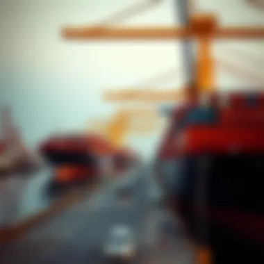 Cargo Operations at Rashid Port Cargo ships docked at Rashid Port ready for unloading