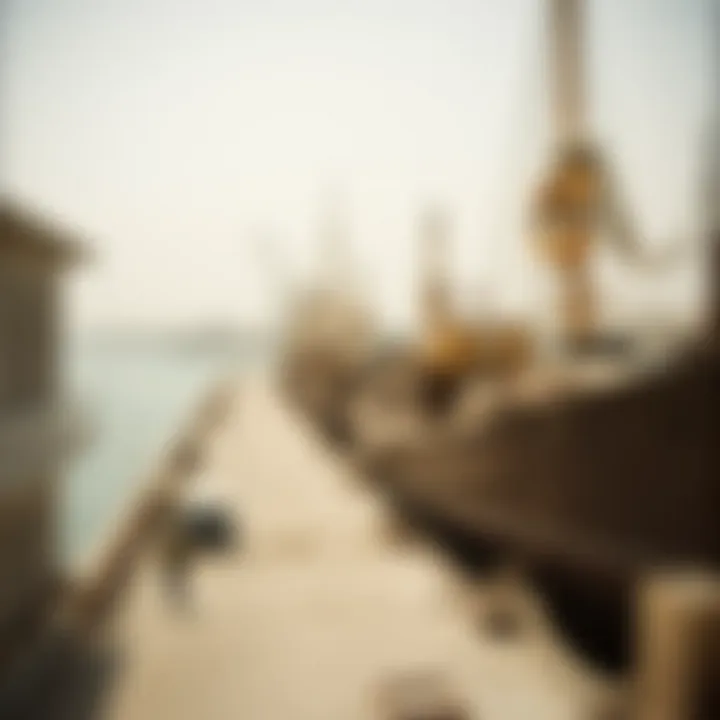 Historical Significance of Rashid Port Historical image depicting the early days of Rashid Port