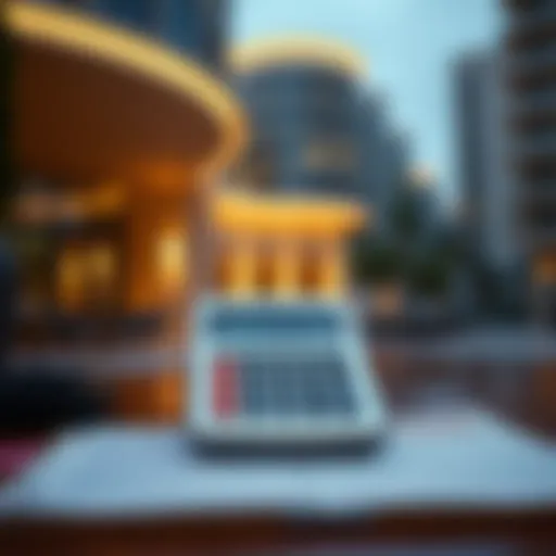 Visual representation of a real estate financing calculator