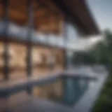 A modern architectural view of a property developed by Reportage Properties LLC