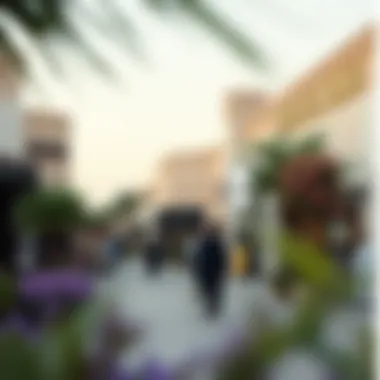 Shopping and Amenities in Al Ain A bustling shopping area in Al Ain with various amenities for residents.