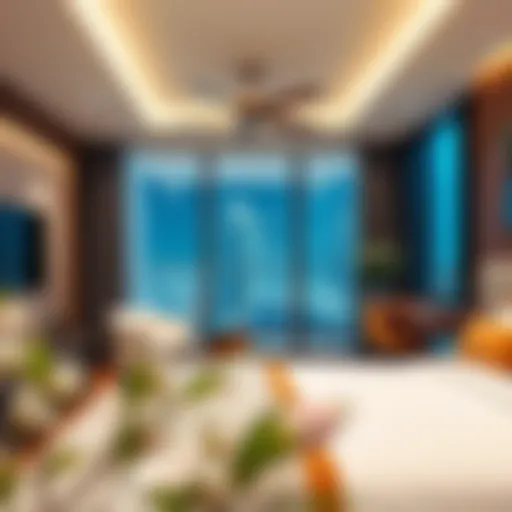 Luxury Room Features in Business Bay Modern room interior showcasing luxury amenities in Business Bay.