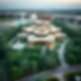 Aerial view of Royal Park showcasing its lush greenery and modern architecture