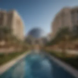 Modern architectural design of Silicon Oasis Binghatti