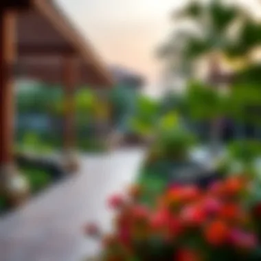 Landscaped Outdoor Space of Sobha Reserve Beautifully landscaped outdoor space of Sobha Reserve, emphasizing tranquility