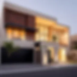 Exterior view of Tameem House showcasing modern architecture