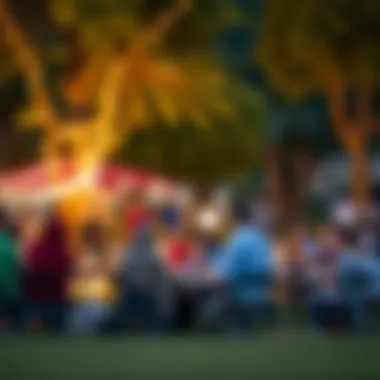 Community Iftar Gathering in a Local Park Community gathering for iftar in a vibrant local park