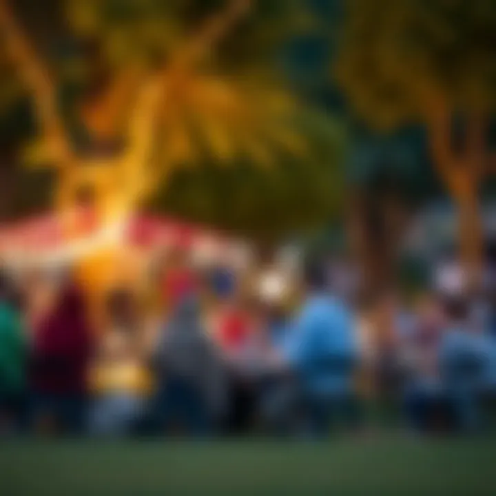 Community Iftar Gathering in a Local Park Community gathering for iftar in a vibrant local park