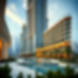 Stunning architectural view of the Burj Khalifa residence