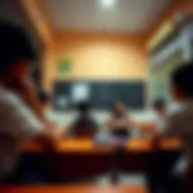 A vibrant classroom environment with engaged students