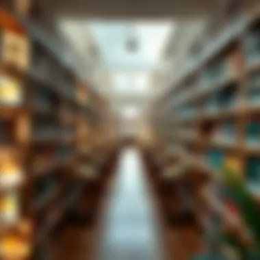 An advanced library filled with educational resources