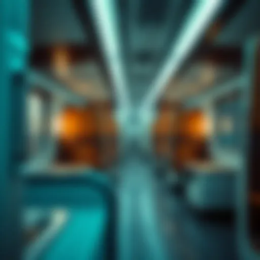 Modern train interior showcasing comfort and design