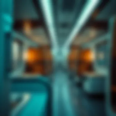 Interior of a Train for Dubai to Abu Dhabi Travel Modern train interior showcasing comfort and design