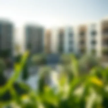 Residential Life in Creek Harbor Modern residential buildings in Creek Harbor with lush green spaces