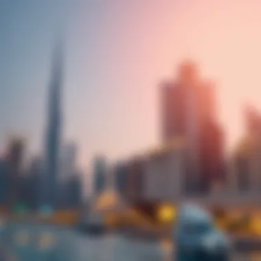 Dubai Skyline and Gold Market Dynamics Dubai skyline with gold market