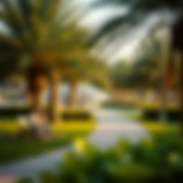 A serene park scene reflecting leisure activities