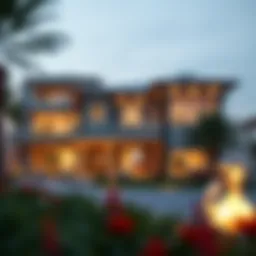 View of a luxury falcon property in Dubai