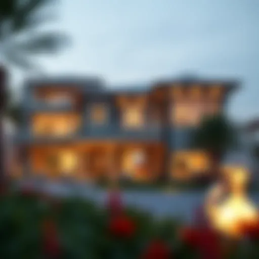 Luxury Falcon Property in Dubai View of a luxury falcon property in Dubai