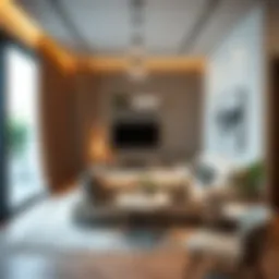 Stylish interior of a Discovery Gardens studio apartment