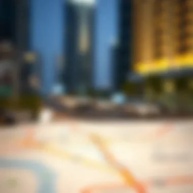 Transport Map of Emaar South Map highlighting the transport connections surrounding Emaar South.