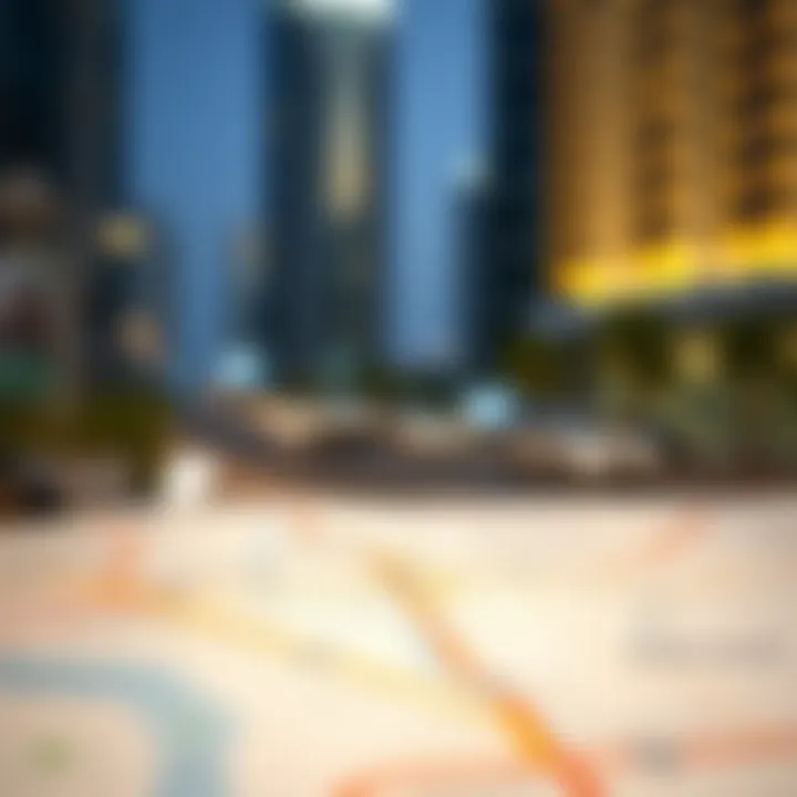 Transport Map of Emaar South Map highlighting the transport connections surrounding Emaar South.