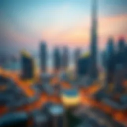 Dubai skyline with focus on visa regulations