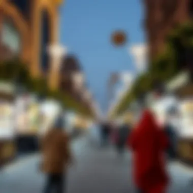 Tourists exploring festive markets in Dubai