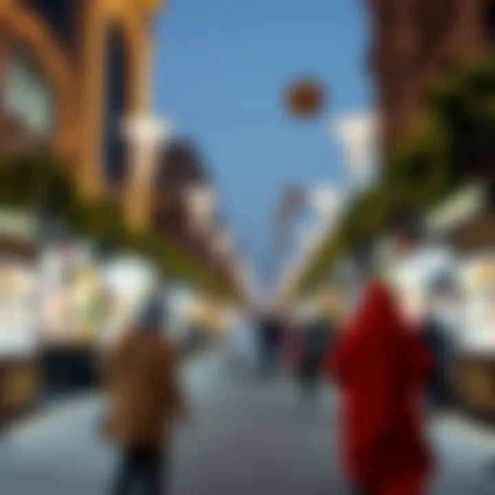 Tourists exploring festive markets in Dubai