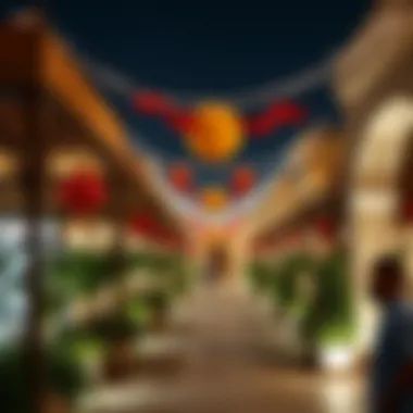 Traditional Emirati decorations during national celebrations