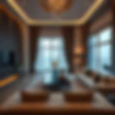 Elegant Living Space Spacious living room interior of a rental villa