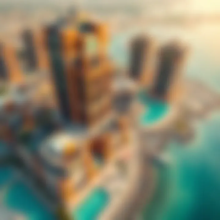 Prime Location of Vista Prestige One Aerial view showcasing the location of Vista Prestige One in Dubai