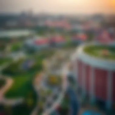 Aerial view showcasing the beautiful landscape of Westzone Discovery Gardens