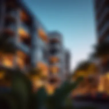 Luxurious residential building highlighting modern architecture in Discovery Gardens