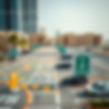 Parking Zones Overview in JBR Detailed map of parking zones in JBR