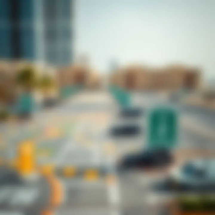 Parking Zones Overview in JBR Detailed map of parking zones in JBR